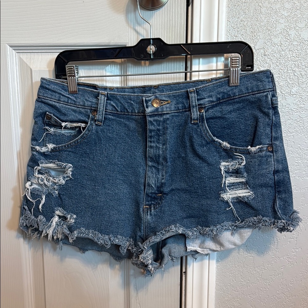 Distressed Wrangler Shorts